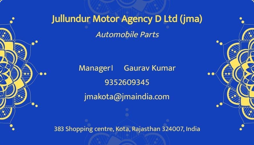 JULLUNDUR MOTOR AGENCY D LTD ( JMA ) JULLUNDUR MOTOR AGENCY D LTD ( JMA )