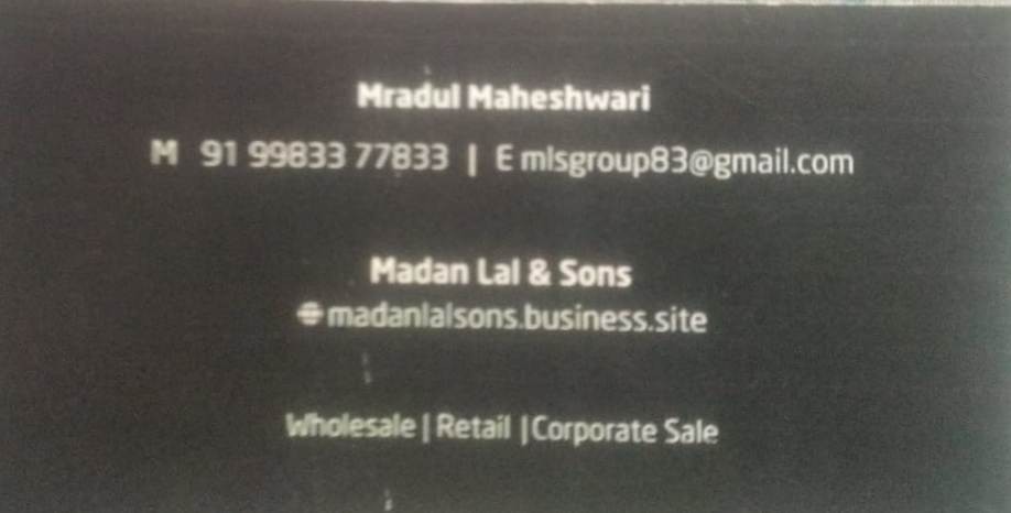 MADAN LAL AND SONS 